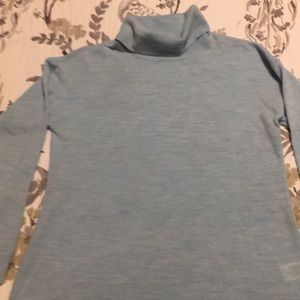 Powder blue turtleneck sweater by Talbots